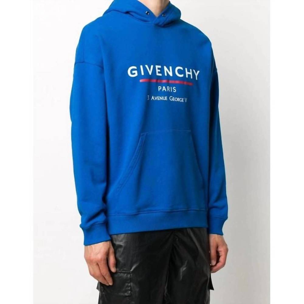 NEW GIVENCHY men's address hoodie in ocean blue - Picture 2 of 8